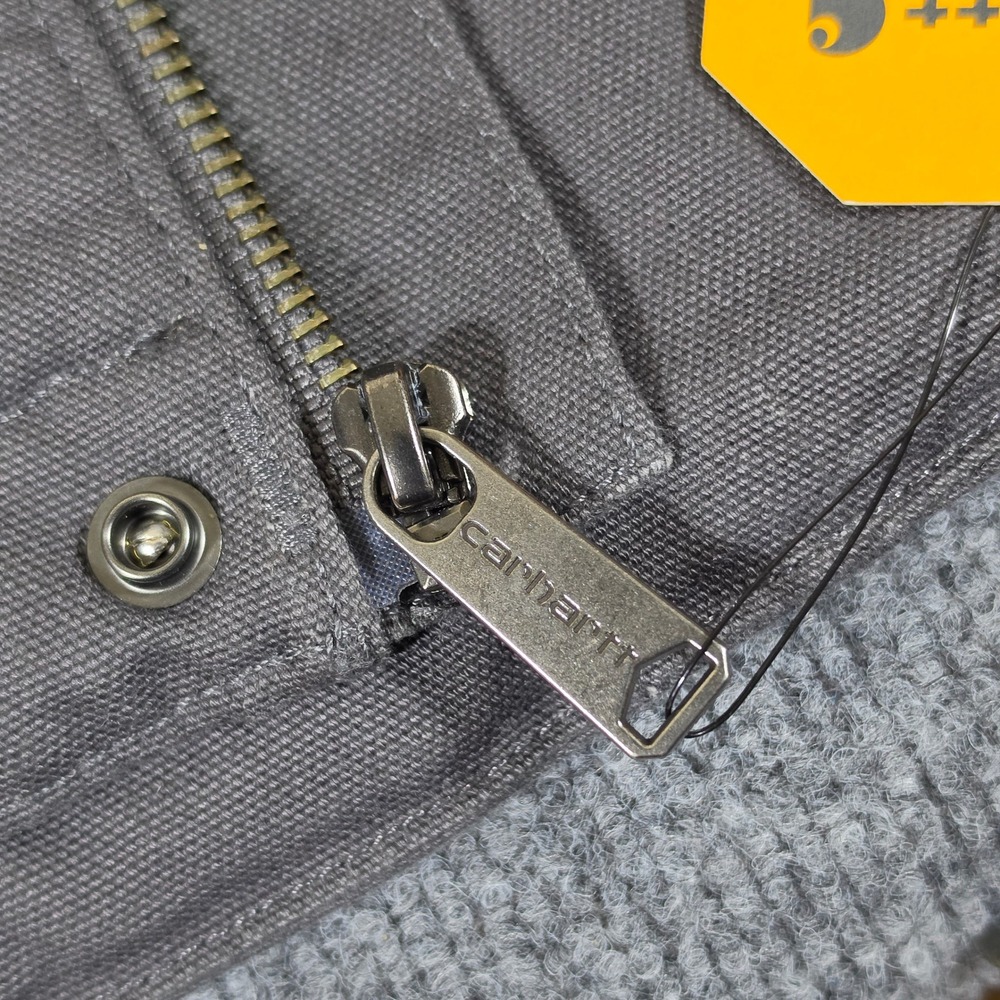 NWT Carhartt Duck Bartlett Sherpa Lined Jacket Hooded Gray Mens Size XL Workwear - Picture 7 of 11